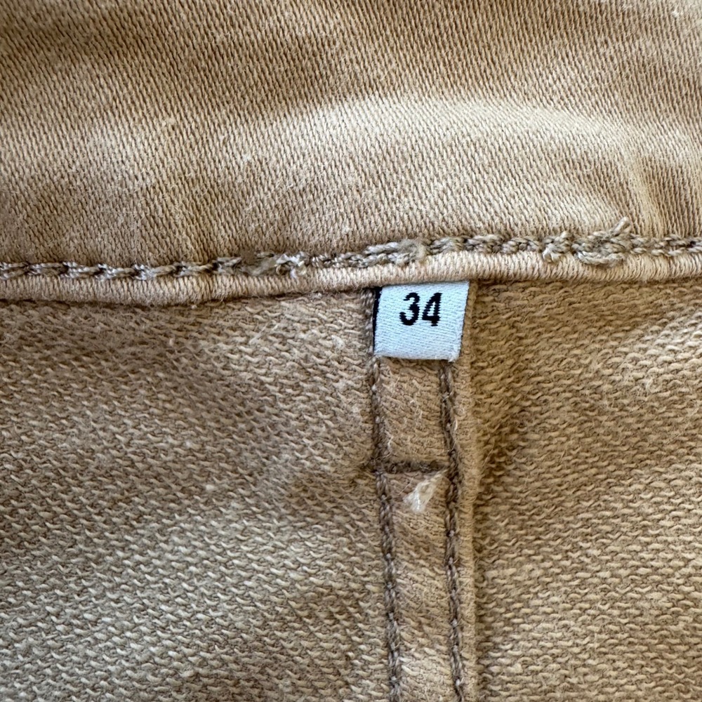 Quiksilver 34 (Actual 36x33) Tan Khaki Straight Fit Men's Far Out Stretch Chinos - Picture 7 of 9